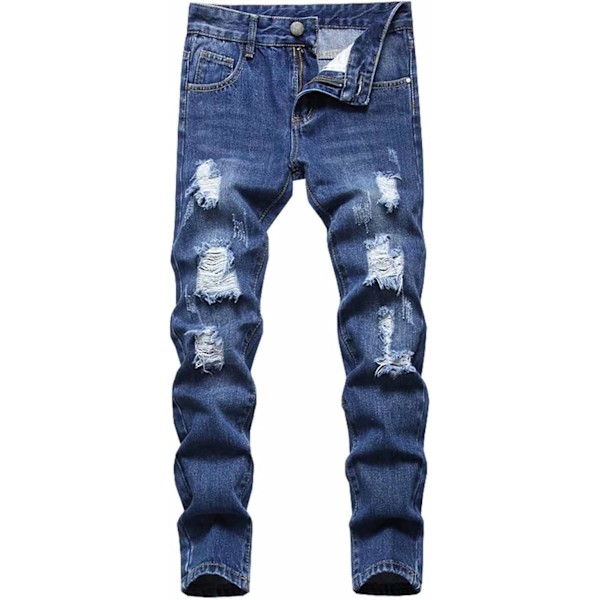 GAO Pojk Distressed Ripped Skinny Jeans