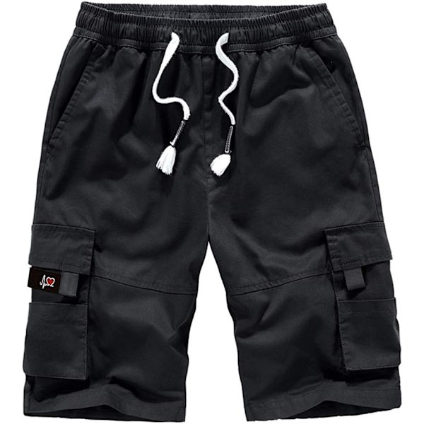 TOP herr badbyxor snabba torra boardshorts med meshlining och cargoficka längd vid knäet