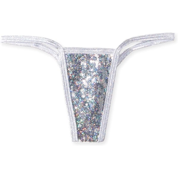 yZone Apparel Womens New Years Thong Underkläder Silver One Size