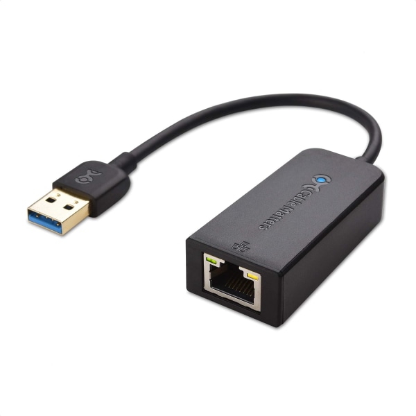 Cle Matters USB till Ethernet-adapter (USB 3.0 till Ethernet, USB 3 till Ethernet, USB till Gigabit Ethernet, USB till RJ45) Stöder 10/100/1000 Mbps eter