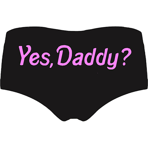 KAIJIA Dam Fashion Flirty Sexy Funny Naughty 3D Tryckt Söta Djur Underkläder Briefs Gåvor Ja Pappa(svart Stor