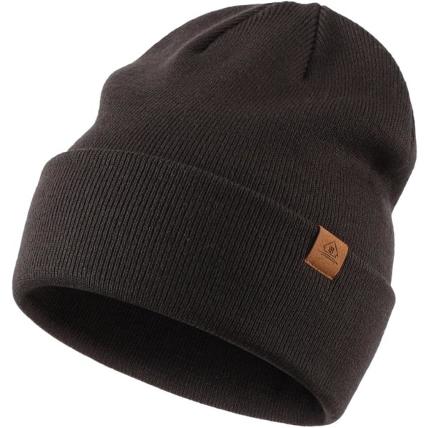 racy Stickad mössa för män kvinnor vintermössor Unisex Cuffed Beanies Stickad mössa Carbon Grey One Size