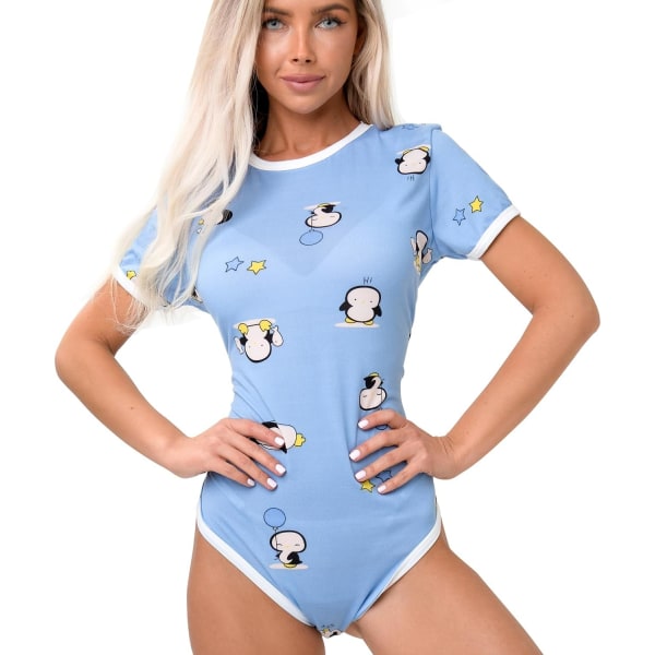 ve Curve Onesie Vuxen Söt Pyjamas Set Vuxen Onesie Pyjamas Plus Size Onesie Dampyjamas Söt Body S-XL Penguin Medium