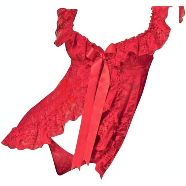 sv Erotiska nattlinnen underkläder Olika stilar, färger och storlekar för brudar/årsdag/valentin eller något speciellt tillfälle volangspets Röd X-Large