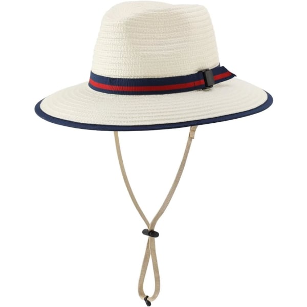 racy Barnens Pojkar Halmhatt Sommar Solskydd Hatt Fällbar Fedora Strandhatt Vit 6-12 Månader