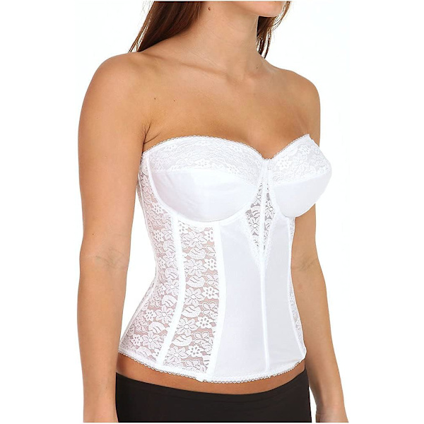 inique Colette spetsbröllops-bh med lång linje, vit, 38C