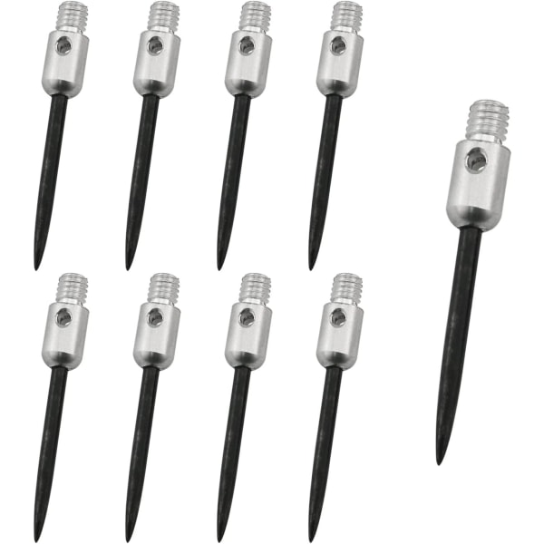 AOP Dart Tips 9 st legering Match Pro 2BA gänga mjuk dart spetsomvandlare mjuk dartkonvertering metalltransformationsdart A svart och vit