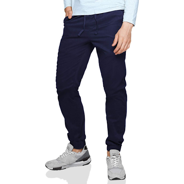 ch herr Chino Jogger byxor 6535 blåaktig vio 29