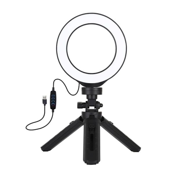 L Ring LED PKT3058B, 4,7 tum, USB, 3 justerbara lägen, för YouTube Live Tra