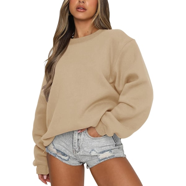 way&EC Dam långärmad tröja casual crewneck oversized pullover hoodies höst toppar