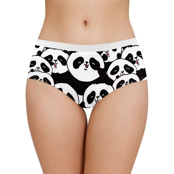 lukee Roliga underkläder för kvinnor Mjuka damer flickor Hipster High Wasted Thongs Lace Boxer Briefs Panda Medium