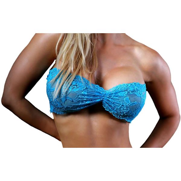 YZONE Dam Banded Lace Bandeau Svart One Size