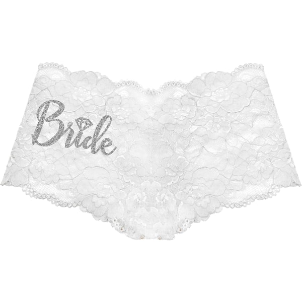 nestoneSash Brudpanties Bröllop - Brudpanties för kvinnor - Möhippa Brudklänning Lingerie Brud Silver (W Medium