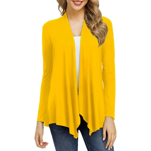 Koftor för kvinnor Casual Open Front Långärmad Lätt Mjuk Basic Cardigan
