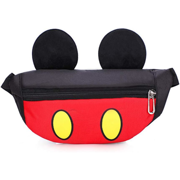 dlers Pojkar Flickor Cartoon Fanny Pack Midjeväska Söt Canvas Crossbody Handväska med Musöron, Y Rosa Crossbody Väska Mönster 1