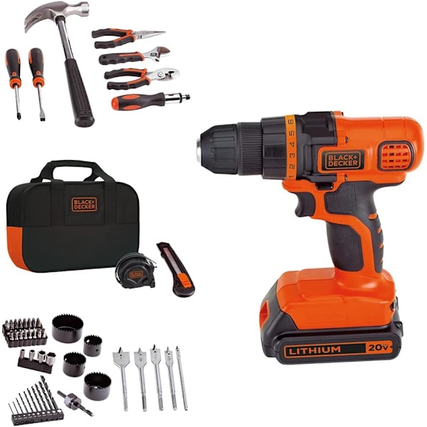 BCK & DECKER BDKLCX120C, 20-Volt Max Litiumborrmaskin/Skruvdragare