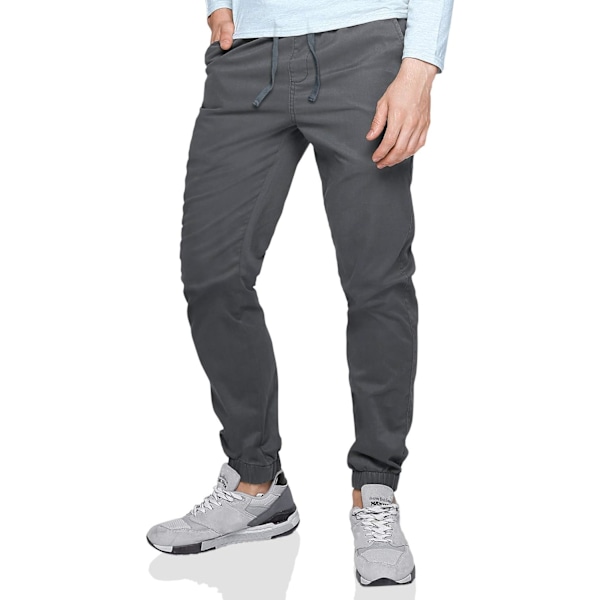 ch herr Chino Jogger byxor 6054 mörkgrå 42