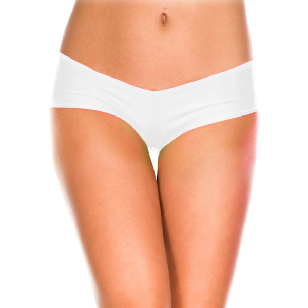 ic Legs Dam Micro Mini Shorts Vit En Storlek