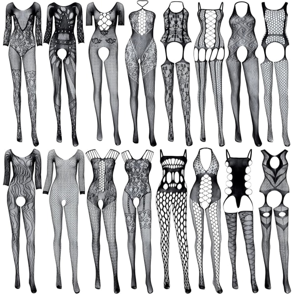 Pieces Damstrumpor Underkläder Bodysuits Nattkläder Helkroppsstrumpor för kvinnor Tjej, 16 stilar Vanlig stil