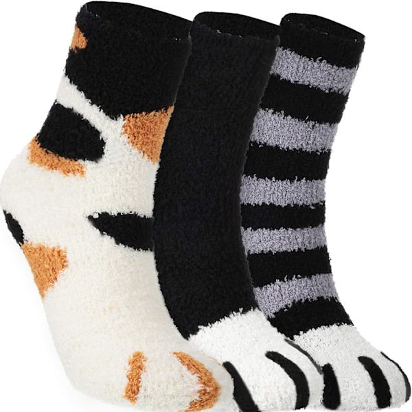 Kattklo-strumpor Katt Sova Mjuka Strumpor Katt Mysiga Tofflor Strumpor Vinter Varma Strumpor för Kvinnor