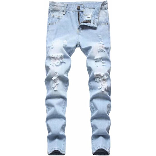 GAO Pojk Distressed Ripped Skinny Jeans