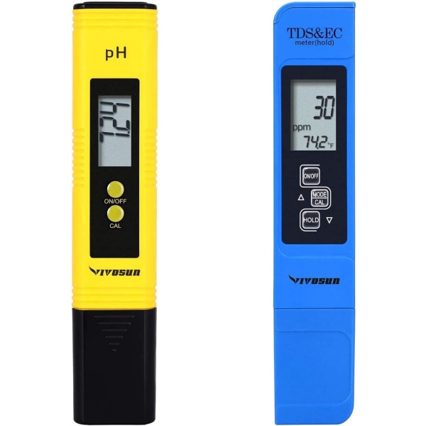 VOSUN pH & TDS Meter Combo, 0,05ph Hög noggrannhet Pen Typ pH Meter & +/- 2 % avläsningsnoggrannhet 3-i-1 TDS EC temperaturmätare