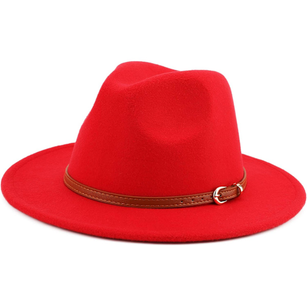 esh Bred Brätte Unisex Klassisk Bälte Spänne Fedora Hatt