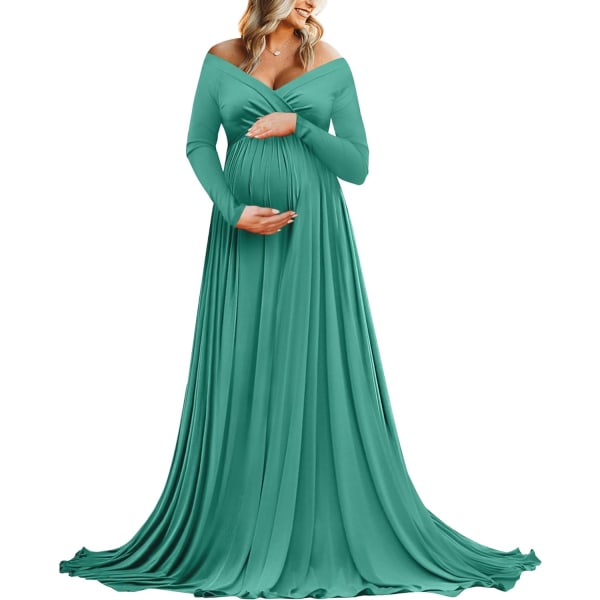 lax Maternity Off Shoulders Jade Green 105 X-Large