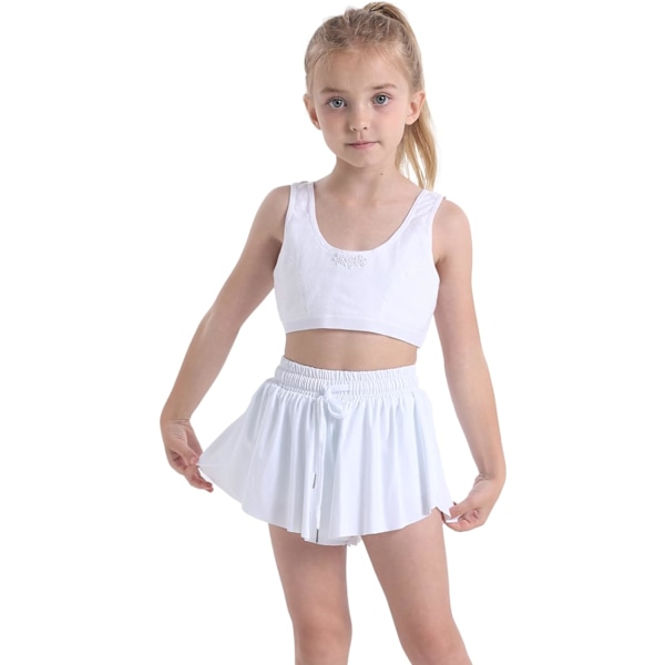 ielda Flowy Shorts för tonårsflickor, atletiska gymshorts, löparshorts, biker shorts, preppy ungdomsfjärilsshorts