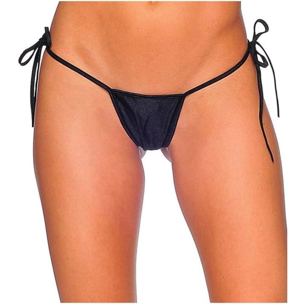 yZone G-sträng med knytband för kvinnor, svart One Size