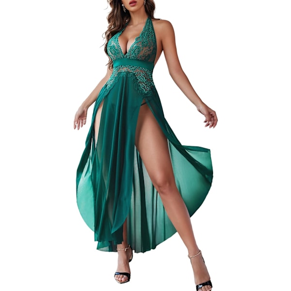 dlove Damkläder Lingerie Teddy Bodysuit med Strumpeband Spets Babydoll Full Slips Inga Strumpor Lila Röd Liten