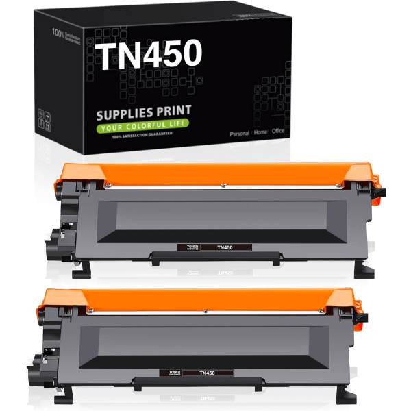 FUSU TN450 Tonerkassett kompatibel ersättning för Brother TN-450 TN-420 TN420, Fungerar med HL-2270DW HL-2280DW HL-2220 HL-2230 HL-2240D MFC-7860D
