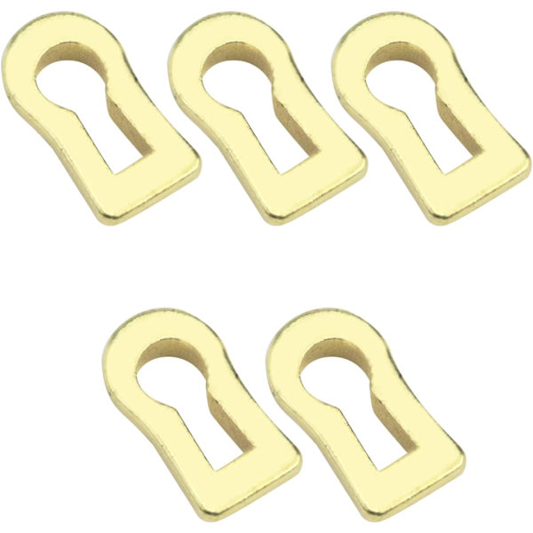 hall 5PCS Metall Nyckelhålsskydd Stämplad Mässing Dekorativ Nyckelhålsinsats Rosettplatta för Byrå Låda Möbel Lås Guld
