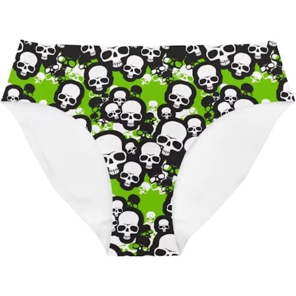 lukee Damunderkläder Kvinnor Sexig Underkläder Djur Mode Bikini Kalsonger Byxor Möhippa Dödskalle Grön Liten