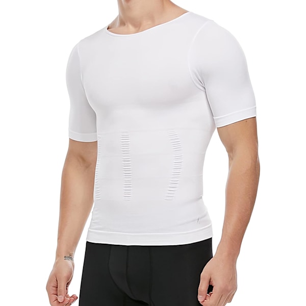 's Kompressionströja Undershirt Slimming Tank Top Workout Vest Abs Abdomen Slim Body Shaper Vit Stor