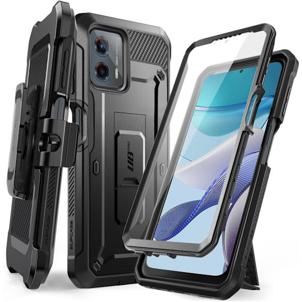 CASE Unicorn Beetle Pro Fodral för Moto G 5G, Inbyggt skärmskydd Helkropp Robust Bältesklämma & Stativfodral ( Svart