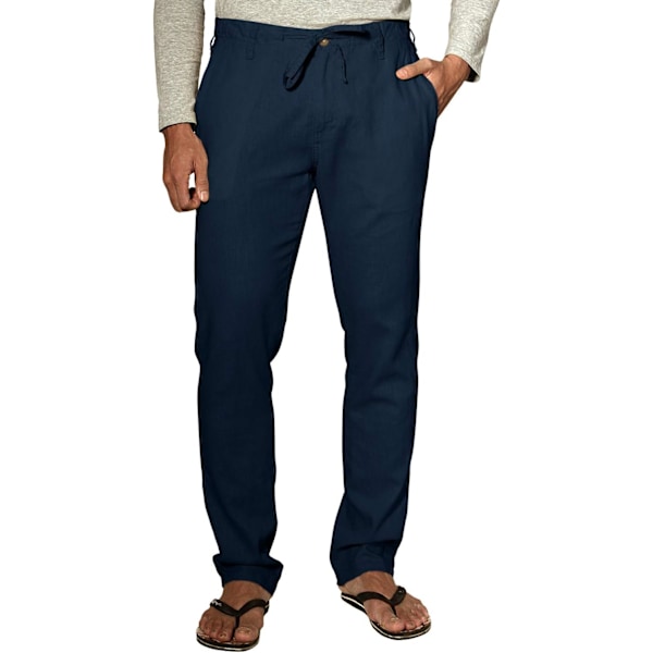 ch herr Slim Tapered linnebyxor #8059 8059 Sapphire B 34