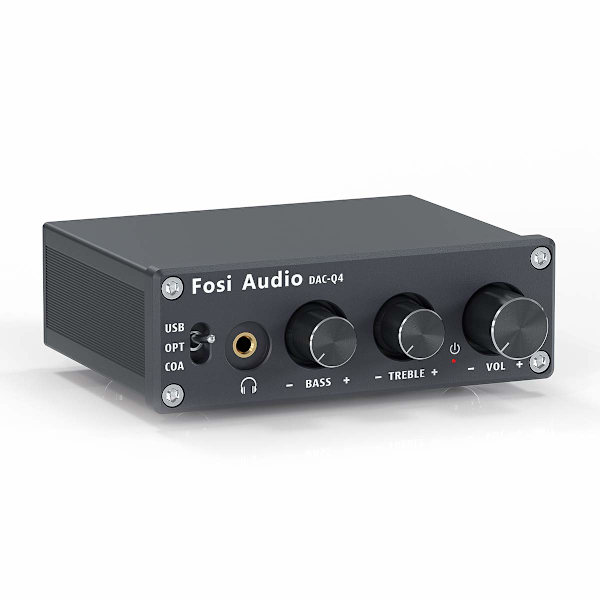 Fi Audio Q4 Hörlursförstärkare Mini Stereo Gaming DAC 24-Bit 192 KHz USB Optisk Koaxial till RCA AUX Digital-till-Analog Ljudomvandlare Adapter för H