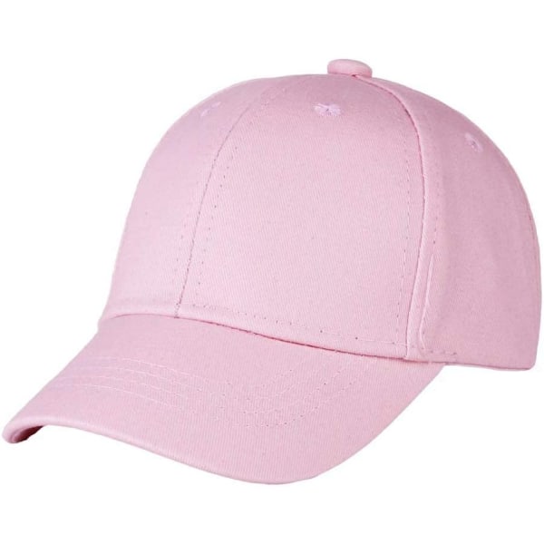 fashi Barn Lätt Hip Hop Hatt Klassisk Justerbar Enfärgad Baseballkeps Rosa 4-8 År