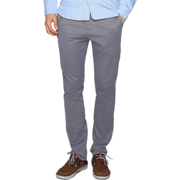 ch herr Slim Tapered Stretchy Casual Pant 8066 Ljusgrå 32