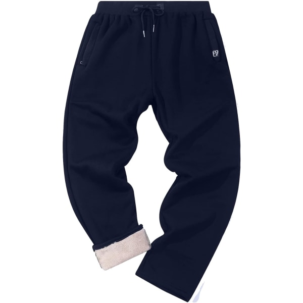 MEA Fleece Joggers Byxor för Män Vinter Aktiv Löpning Sherpa Fodrade Sweatpants