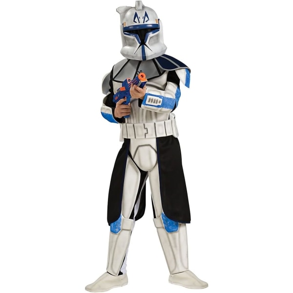 Rubies Star Wars Clone Wars Child's Clone Trooper Deluxe Captain Rex kostym, Medium Medium