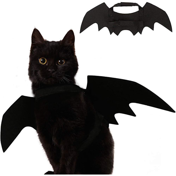 ching kattkostym Halloween husdjur fladdermus vingar katt hund kostym, katt vinge Halloween kostymer för katter, liten hund cosplay kostym