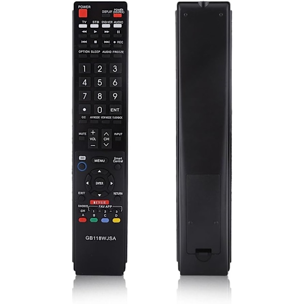 Uversal Fjärrkontroll Smart TV Fjärrkontroll Ersättning för Sharp LCD TV GB118WJ