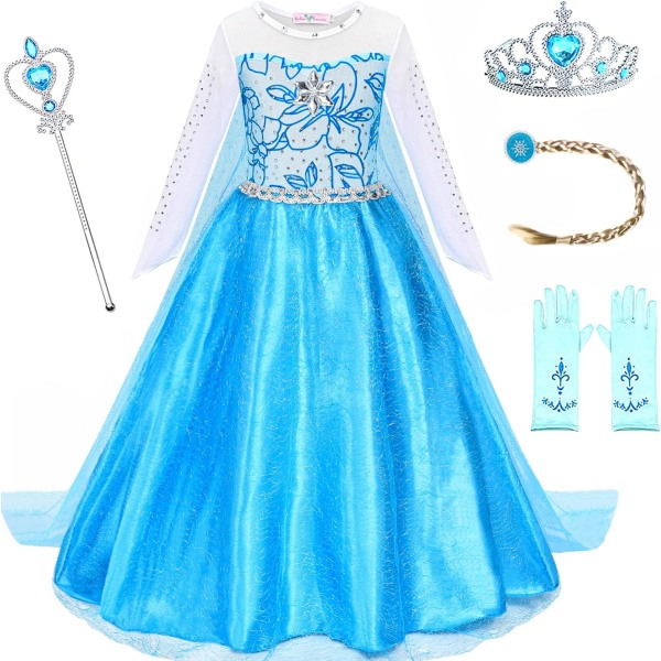 TNYOU Princess Costumes Party Dress Up Kläder för flickor