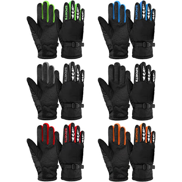airs Barn Vinterhandskar Vattentäta Skidhandskar Snö Varma Hel Finger Snowboard Unisex Handskar för Kallt Väder Pojkar Flickor Elegant Färg 7-12 År