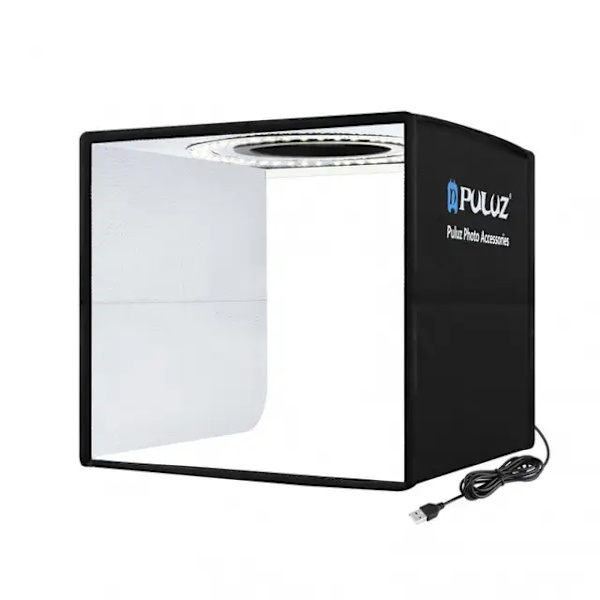 Lh LED Softbox Enkelt Fällbart Studio Med Bakgrund I 12 Färger