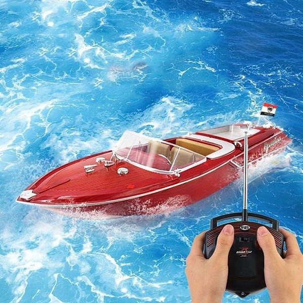 Ch Wood Grain Classic Fjärrkontroll Yacht 2.4GHz Radio Control Hög Hastighet 10
