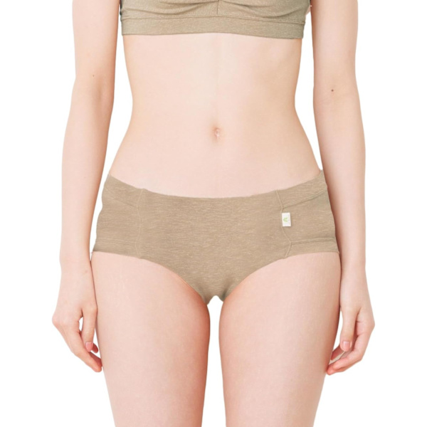 RUNA Hip-Hang trosor med låg midja, ekologisk bomullsdamunderkläder, tillverkade i Japan AT210005 Brun X-Large Plus