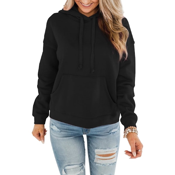 NDESIGNE Dam Färgblock Hoodies Toppar Casual Långärmad Pullover Tröjor med Fickor